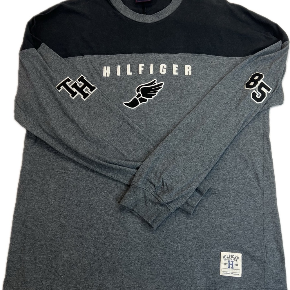 Tommy Hilfiger Vintage P Wing Spellout‎ Raised Patches Cotton XL 90's Y2K Shirt